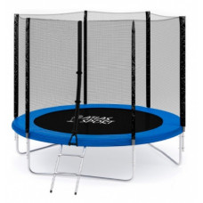 Батут Atlas Sport 312см - 10ft BASIC (3 ноги) с внешней сеткой и лестницей BLUE