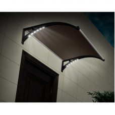 Козырек из поликарбоната Silver Wing 1000 х 1200 мм с LED подсветкой