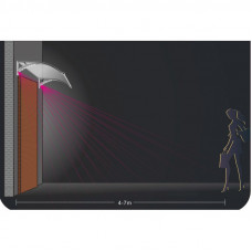 Козырек из поликарбоната Silver Wing 1000 х 1200 мм с LED подсветкой